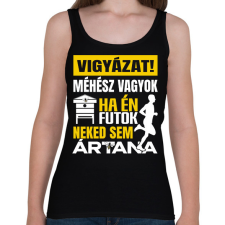 PRINTFASHION vigyázat méhész vagyok - Női atléta - Fekete női trikó