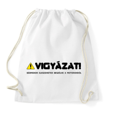 PRINTFASHION vigyazat - Sportzsák, Tornazsák - Fehér tornazsák