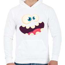 PRINTFASHION Vigyorgó fej - Férfi kapucnis pulóver - Fehér női pulóver, kardigán