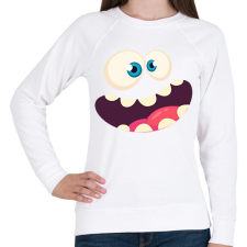 PRINTFASHION Vigyorgó fej - Női pulóver - Fehér női pulóver, kardigán