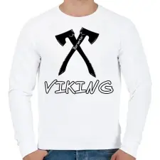 PRINTFASHION viking - Berserker - Férfi pulóver - Fehér férfi pulóver, kardigán