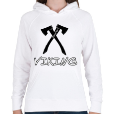 PRINTFASHION viking - Berserker - Női kapucnis pulóver - Fehér