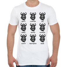 PRINTFASHION Viking face - Férfi póló - Fehér