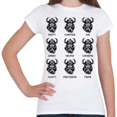 PRINTFASHION Viking face - Női póló - Fehér