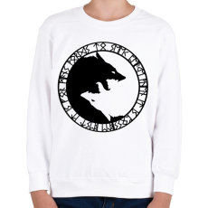 PRINTFASHION Viking farkasok - Gyerek pulóver - Fehér