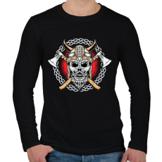 PRINTFASHION viking - Férfi hosszú ujjú póló - Fekete