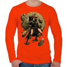 PRINTFASHION Viking - Férfi hosszú ujjú póló - Narancs