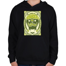 PRINTFASHION Viking gnóm - Gyerek kapucnis pulóver - Fekete