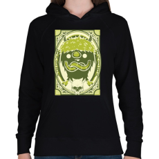 PRINTFASHION Viking gnóm - Női kapucnis pulóver - Fekete