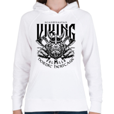 PRINTFASHION viking - Női kapucnis pulóver - Fehér női pulóver, kardigán
