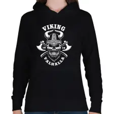 PRINTFASHION viking  - Női kapucnis pulóver - Fekete női pulóver, kardigán