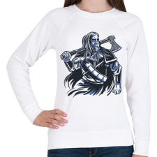 PRINTFASHION Viking - Női pulóver - Fehér női pulóver, kardigán