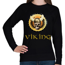 PRINTFASHION viking skull - Női pulóver - Fekete női pulóver, kardigán