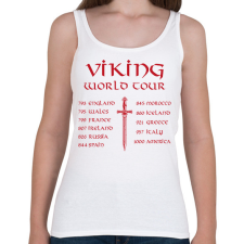 PRINTFASHION Viking world tour - Női atléta - Fehér női trikó