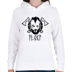 PRINTFASHION Vikingek Flóki - Női kapucnis pulóver - Fehér