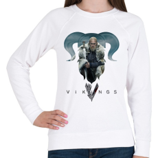 PRINTFASHION Vikings - Női pulóver - Fehér