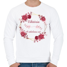 PRINTFASHION Viktória - Férfi pulóver - Fehér férfi pulóver, kardigán