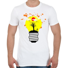 PRINTFASHION világ a villanykörtében - Férfi póló - Fehér férfi póló