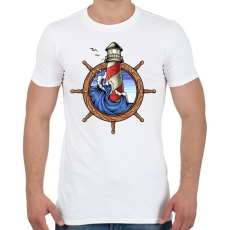 PRINTFASHION Világító torony  - Férfi póló - Fehér