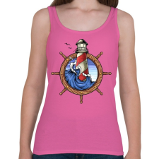 PRINTFASHION Világító torony  - Női atléta - Rózsaszín női trikó