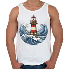 PRINTFASHION Világítótorony - Férfi atléta - Fehér atléta, trikó