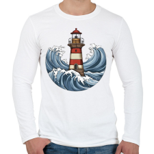 PRINTFASHION Világítótorony - Férfi hosszú ujjú póló - Fehér férfi póló