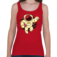 PRINTFASHION Világűr foci - Női atléta - Cseresznyepiros