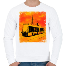 PRINTFASHION Villamos - Férfi pulóver - Fehér