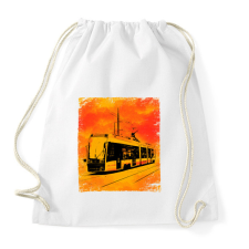 PRINTFASHION Villamos - Sportzsák, Tornazsák - Fehér tornazsák