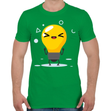 PRINTFASHION Villanykörte - Férfi póló - Zöld férfi póló