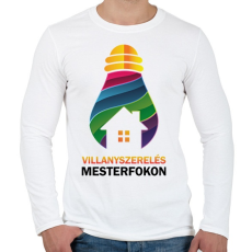 PRINTFASHION Villanyszerelés mesterfokon - Férfi hosszú ujjú póló - Fehér