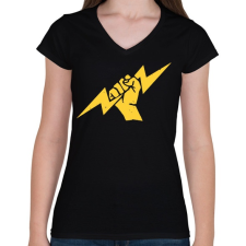 PRINTFASHION Villanyszerelő 1 - Női V-nyakú póló - Fekete női póló