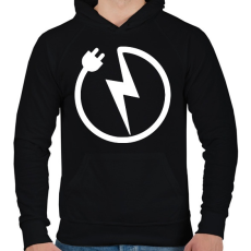 PRINTFASHION Villanyszerelő 2 - Férfi kapucnis pulóver - Fekete