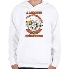 PRINTFASHION Villanyszerelő november - Gyerek kapucnis pulóver - Fehér