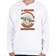 PRINTFASHION Villanyszerelő október - Gyerek kapucnis pulóver - Fehér