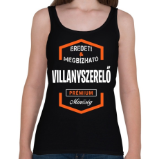 PRINTFASHION Villanyszerelő  prémium minőség - Női atléta - Fekete