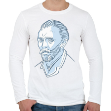 PRINTFASHION Vincent Van Gogh - Férfi hosszú ujjú póló - Fehér férfi póló