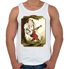 PRINTFASHION Vintage béka banjoval - Férfi atléta - Fehér atléta, trikó