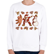 PRINTFASHION Vintage Karácsony - Gyerek pulóver - Fehér