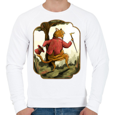 PRINTFASHION Vintage macska - Férfi pulóver - Fehér férfi pulóver, kardigán