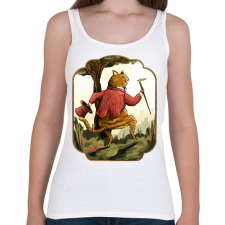 PRINTFASHION Vintage macska - Női atléta - Fehér női trikó