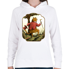 PRINTFASHION Vintage macska - Női kapucnis pulóver - Fehér női pulóver, kardigán