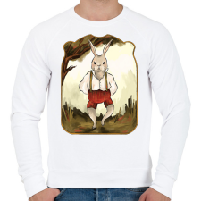 PRINTFASHION Vintage nyúl - Férfi pulóver - Fehér férfi pulóver, kardigán