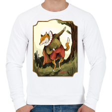 PRINTFASHION Vintage róka - Férfi pulóver - Fehér férfi pulóver, kardigán