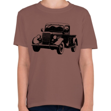 PRINTFASHION Vintage truck - Gyerek póló - Mogyoróbarna gyerek póló