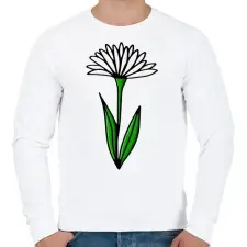PRINTFASHION virág-001 - Férfi pulóver - Fehér férfi pulóver, kardigán