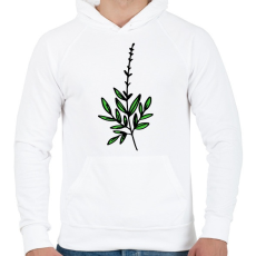 PRINTFASHION virág-002 - Férfi kapucnis pulóver - Fehér