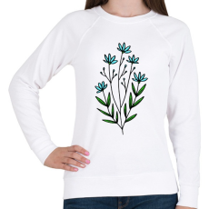 PRINTFASHION virág-005 - Női pulóver - Fehér