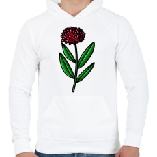 PRINTFASHION virág-009 - Férfi kapucnis pulóver - Fehér