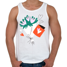 PRINTFASHION Virág csokor - Férfi atléta - Fehér